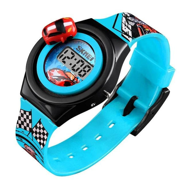 New Cartoon Car Children's Watch Fashion Digital Electronic