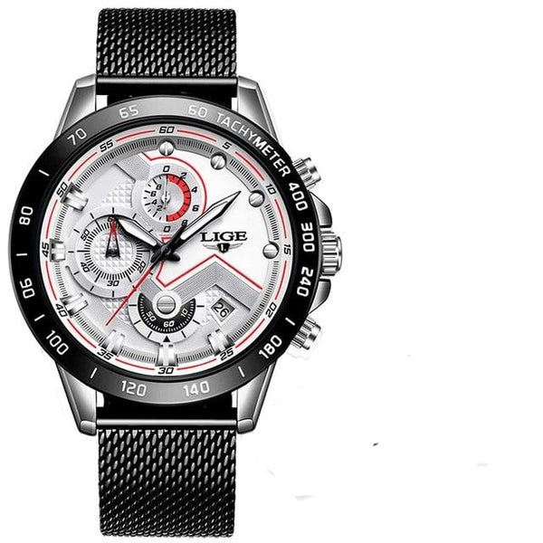 New Mens Watches with Stainless Steel Top Brand Luxury Sports