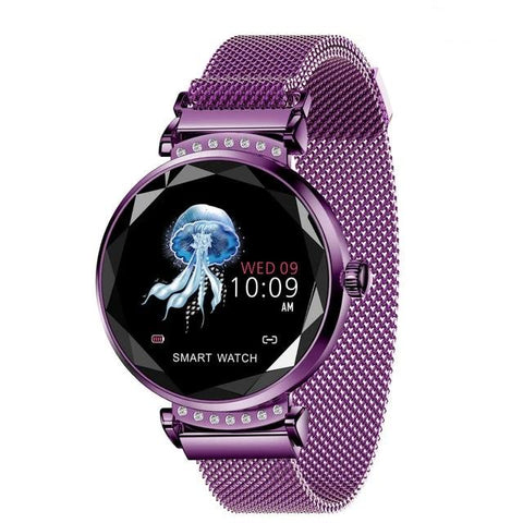 Women Smart Watch 3D Diamond Glass Heart Rate Blood Pressure Sleep Monitor