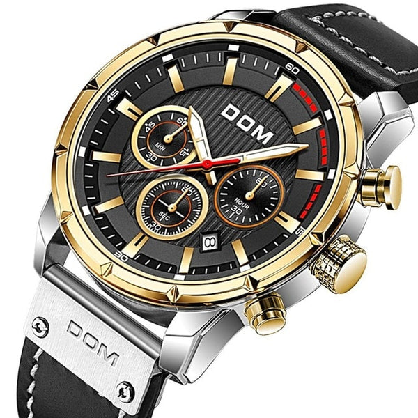 Sport Watches for Men Top Brand Luxury Military Leather Wrist Watch