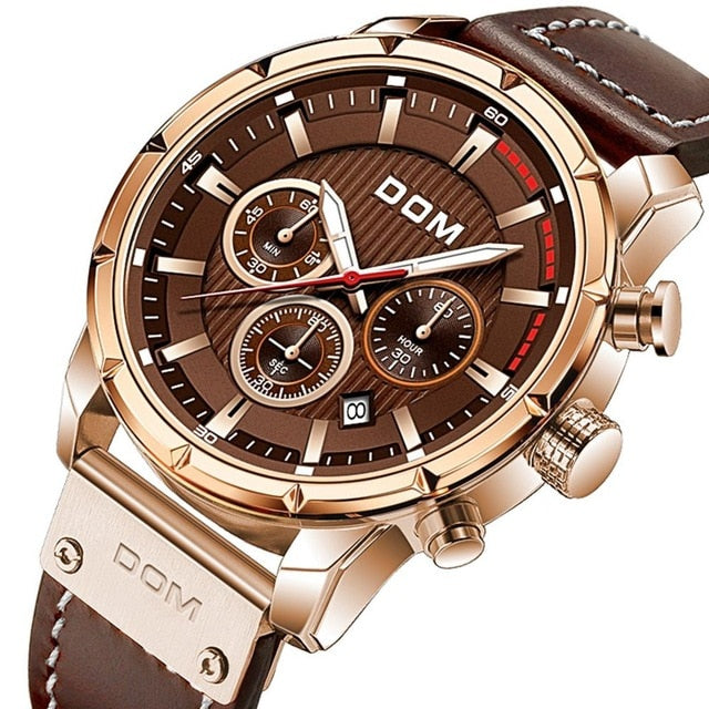 Sport Watches for Men Top Brand Luxury Military Leather Wrist Watch